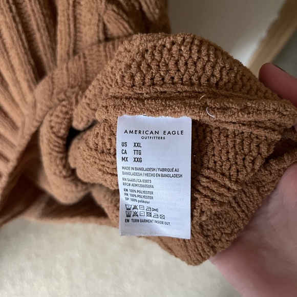 American Eagle Outfitters Chenille Brown Sweater - Picture 5 of 11